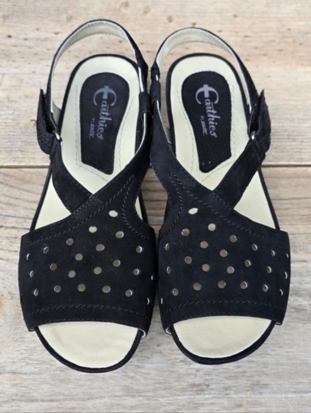 Earthies By Earth Razzoli Coastal Boho Minimalist Comfort Wedge Sandals 7.5M